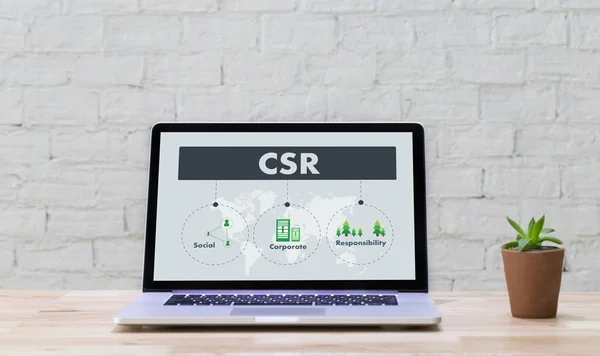 Företagens samhällsansvar-Csr och hållbarhet Responsib — Stockfoto