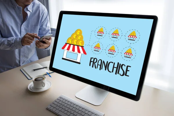 FRANCHISE Marketing Branding Retail e Business Work Mission C — Foto Stock