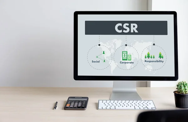 Företagens samhällsansvar-Csr och hållbarhet Responsib — Stockfoto