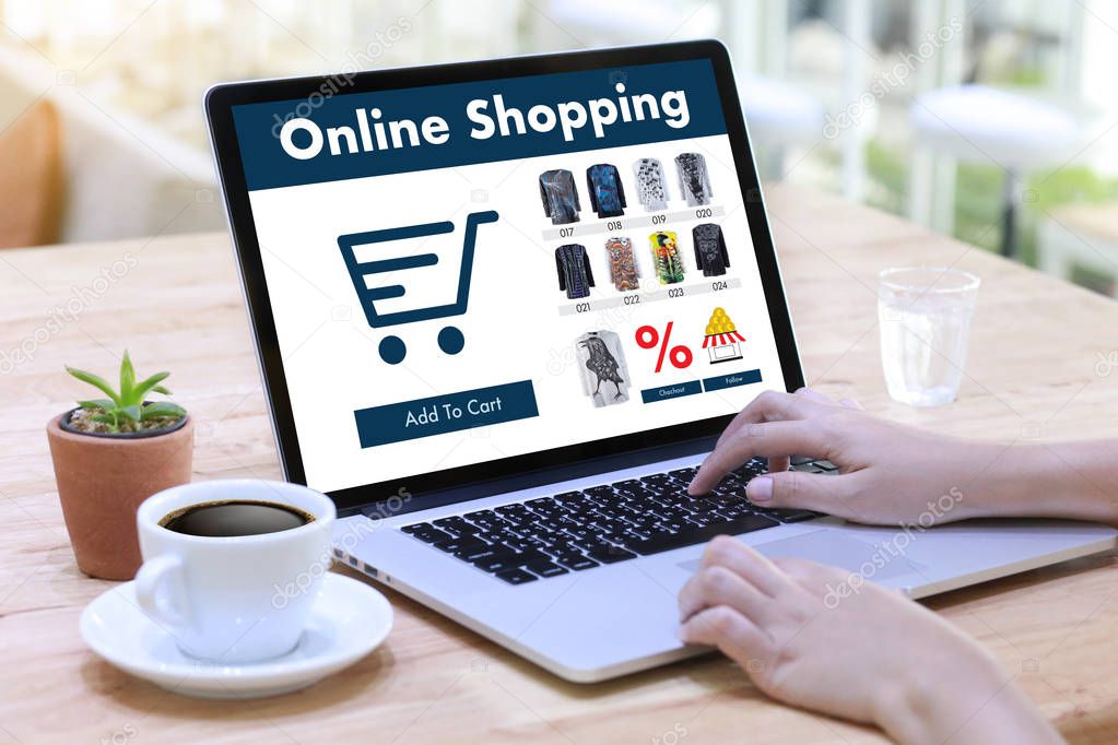 Business people use Technology Ecommerce Internet Global Marketi