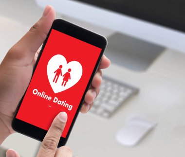  Online Dating Maç adam ve kadın ve bir kalp, Internet Da seviyorum