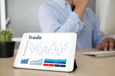 Ticaret Finans Forex grafik grafik kavramı m çalışmakta olan profesyonellerin katılması