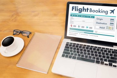 Uçuş hava kavramı kitap Online Bilet rezervasyon git 