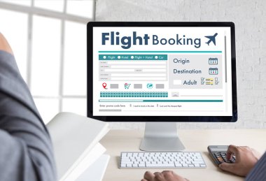 Uçuş hava kavramı kitap Online Bilet rezervasyon git 