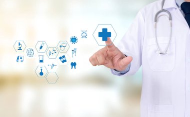 Tıp sağlık profesyonel doktor el modla çalışma