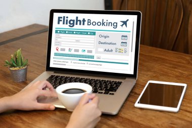 Uçuş hava kavramı kitap Online Bilet rezervasyon git 