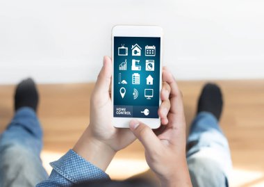 Sistem uygulaması uzaktan ev kontrol sistemi üzerinde telefon Emlak conce