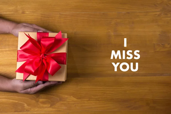 I Miss You ik hou van je gift ook geluk Care passie romantiek — Stockfoto