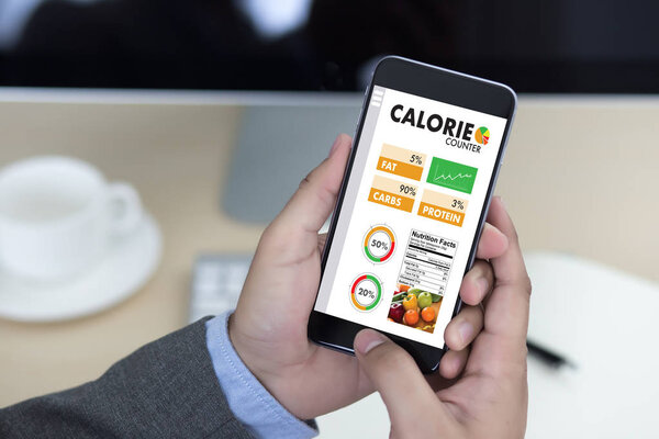 CALORIE  counting counter application Medical eating healthy Die