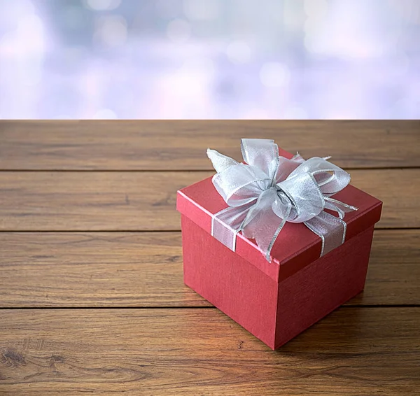 Caja de regalo Navidad feliz tarjeta de felicitación de vacaciones aniversario Chri — Foto de Stock