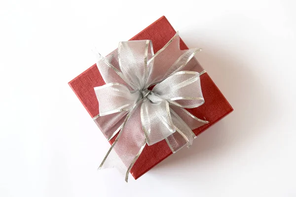 Caja de regalo Navidad feliz tarjeta de felicitación de vacaciones aniversario Chri — Foto de Stock