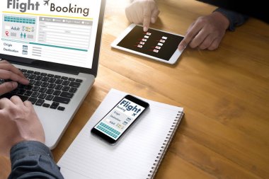 Uçuş hava kavramı kitap Online Bilet rezervasyon git 