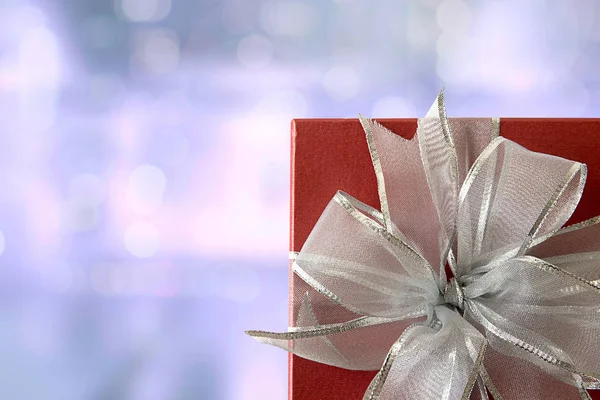Caja de regalo Navidad feliz tarjeta de felicitación de vacaciones aniversario Chri — Foto de Stock