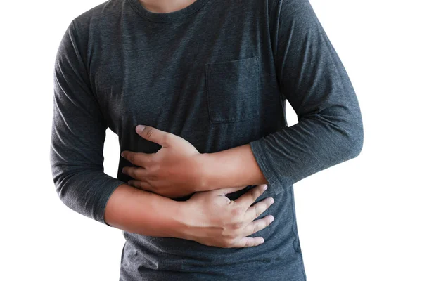 Homme avec reflux acide symptomatique, souffrant de reflux acide — Photo