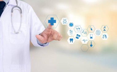 Tıp sağlık profesyonel doktor el modla çalışma