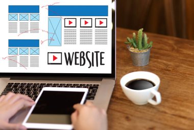 Web tasarım düzeni kroki çizim yazılım Media Www ve grafik 