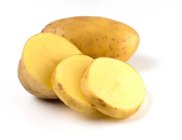 Fresh organic  potatoes  potato vegetables  Isolated  on white b — Stock Photo, Image