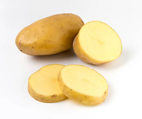 Fresh organic  potatoes  potato vegetables  Isolated  on white b — Stock Photo, Image