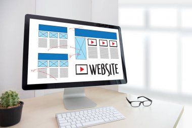 Web tasarım düzeni kroki çizim yazılım Media Www ve grafik 