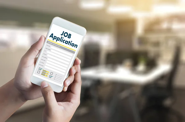 JOB Application Applicant Filling Up the Online  Profession Appl — Stock Photo, Image