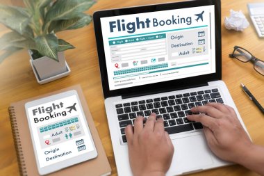 Uçuş hava kavramı kitap Online Bilet rezervasyon git 