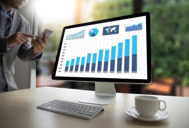 İstatistik analiz iş verileri diyagramı büyüme artış Pazar
