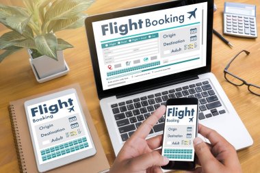 Uçuş hava kavramı kitap Online Bilet rezervasyon git 
