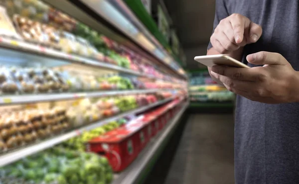 Lebensmittelgeschäft Einkaufen im Einkaufszentrum Supermarkt Gemüseladen hea — Stockfoto