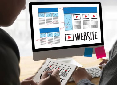 Web tasarım düzeni kroki çizim yazılım Media Www ve grafik 