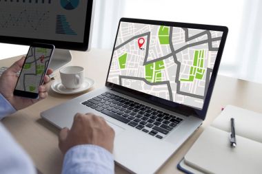 GPS harita yol hedef ağ bağlantısına yer sokak 