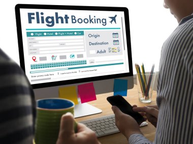Uçuş hava kavramı kitap Online Bilet rezervasyon git 