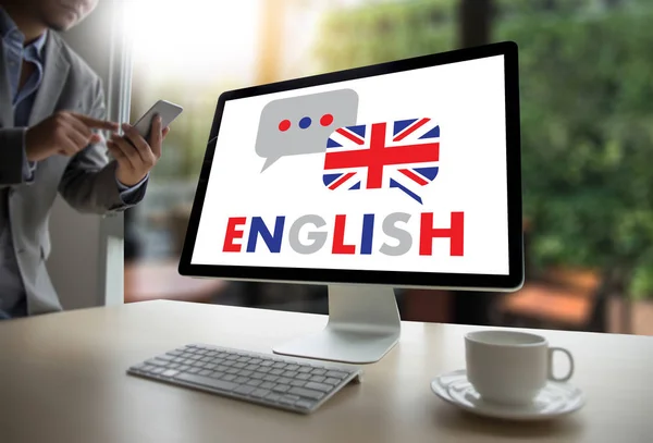 Engelska (brittisk England språkutbildning) gör du talar engl — Stockfoto