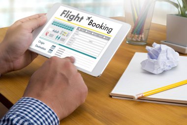 Uçuş hava kavramı kitap Online Bilet rezervasyon git 