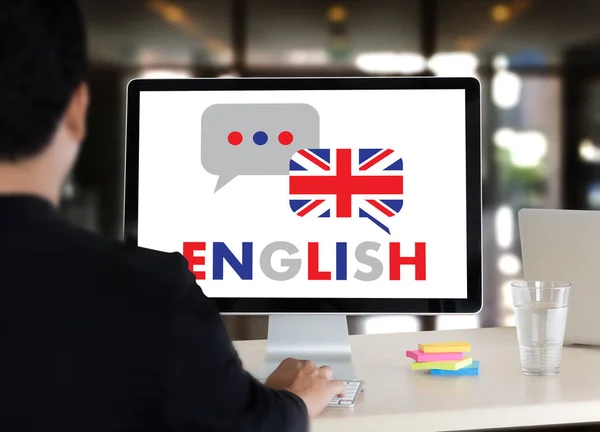 Angielski (brytyjski edukacji językowej w Anglii) czy mówić engl — Zdjęcie stockowe