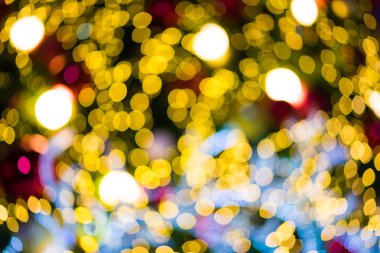 güzel bulanık Noel ağacı ve şenlikli bokeh bl aydınlatma,