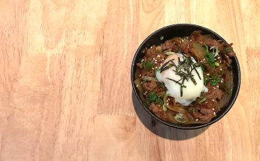 Sığır eti kase Japon yemekleri Wagyu Japon sığır eti pirinç