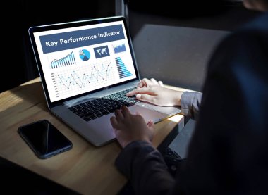 KPI kısaltma (anahtar performans göstergesi) iş takım ellere w