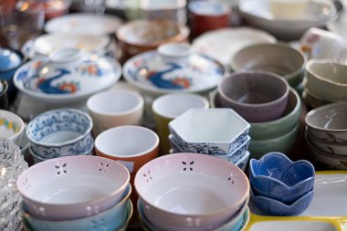 çanağı vintage renk kaseler, yemekler, bardak çanak Satılık