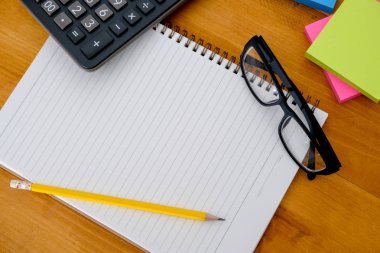 kitap üstten görünüm ev ödevi Öğrenci yarıyıl not defteri metin eklemek için hazır veya