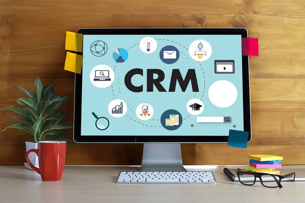 ビジネス顧客 Crm 管理分析サービス概念を管理します。 — ストック写真