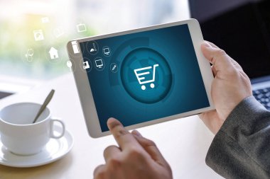 İş adamları teknoloji e-ticaret Internet küresel Marketi kullanın