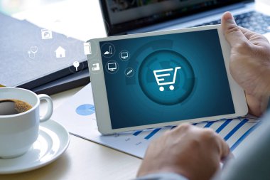 İş adamları teknoloji e-ticaret Internet küresel Marketi kullanın