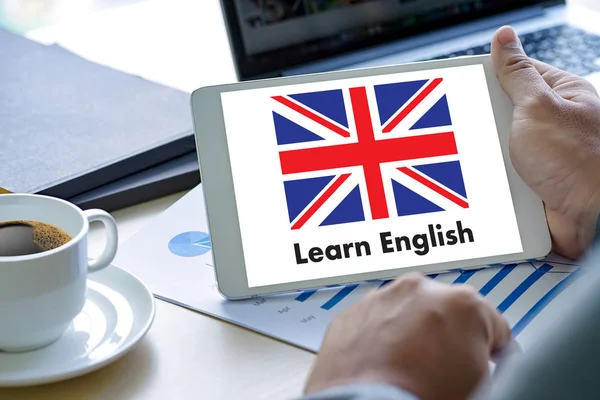 英语 (英属英国语言教育) 学习英语局域网 — 图库照片