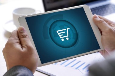 İş adamları teknoloji e-ticaret Internet küresel Marketi kullanın