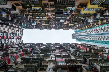 Hong Kong Hong Kong küresel şehir eski daire