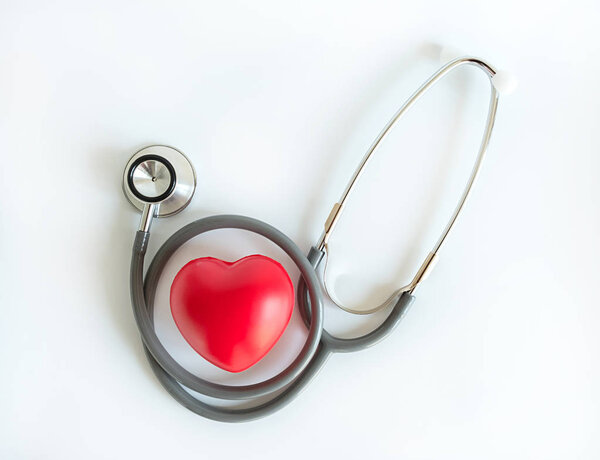 Red heart and a stethoscope Medical Equipment Healthcare medical