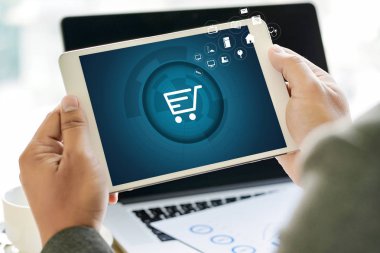 İş adamları teknoloji e-ticaret Internet küresel Marketi kullanın