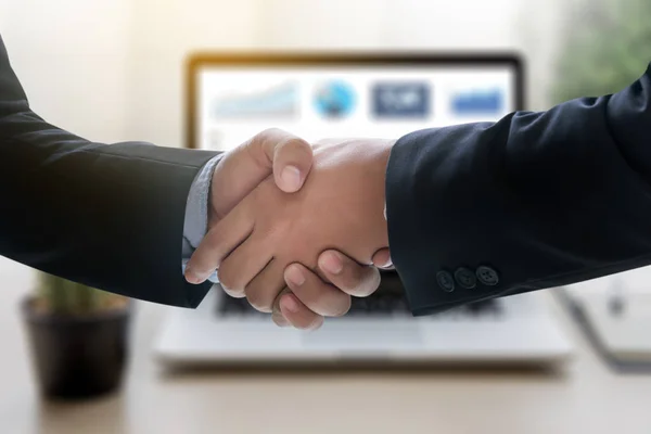 Business  Successful  handshake and business people Meeting and — Stock Photo, Image