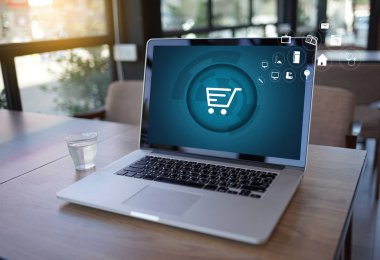 İş adamları teknoloji e-ticaret Internet küresel Marketi kullanın