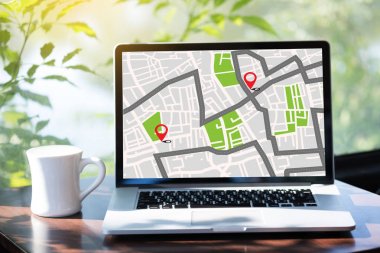 GPS harita yol hedef ağ bağlantısına yer sokak 